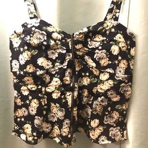 Plus size corset Top with Zipper